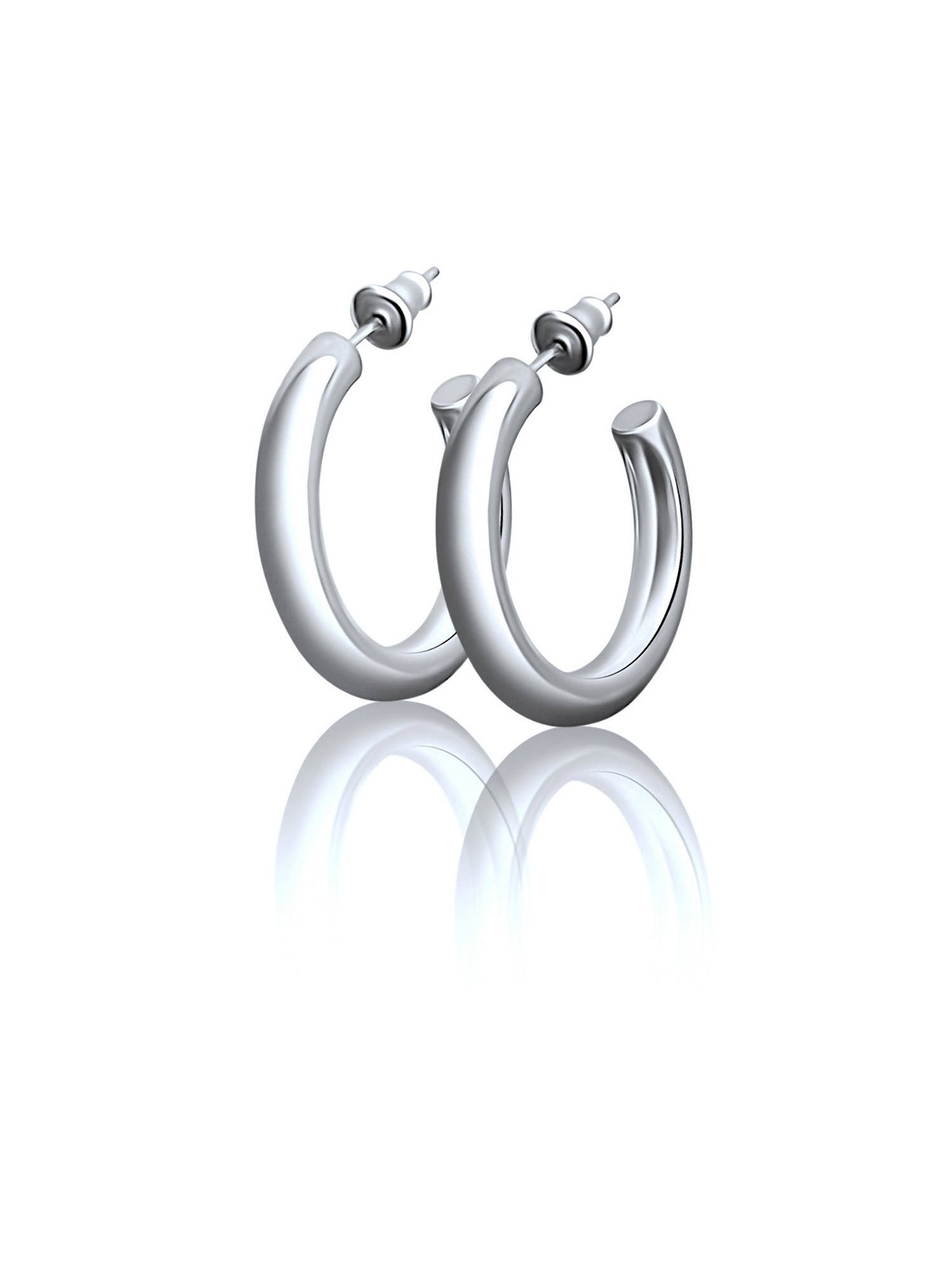 Zoie Silver Hoop Earrings